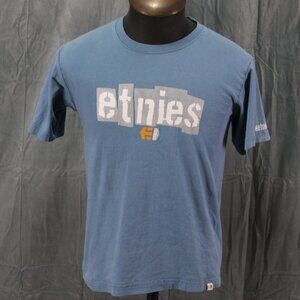 Vintage Skateboard Shirt - Etnies Shoes Block Graphic - Men's Medium